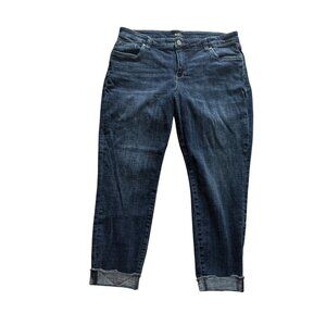 Kut From The Kloth Ankle Straight Leg Jeans Womens 14W Denim Casual Dark Wash